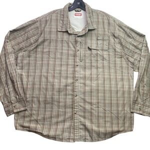 Wrangler Shirt Mens 2XLPlaid Outdoor Utility Chore Workwear Career Office